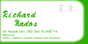 richard mados business card